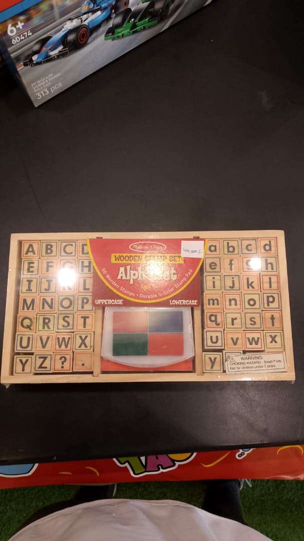 Melissa & Doug - Wooden Alphabet Stamp Set - Image 2