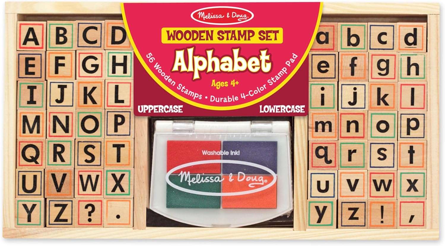 Melissa & Doug - Wooden Alphabet Stamp Set - Image 3