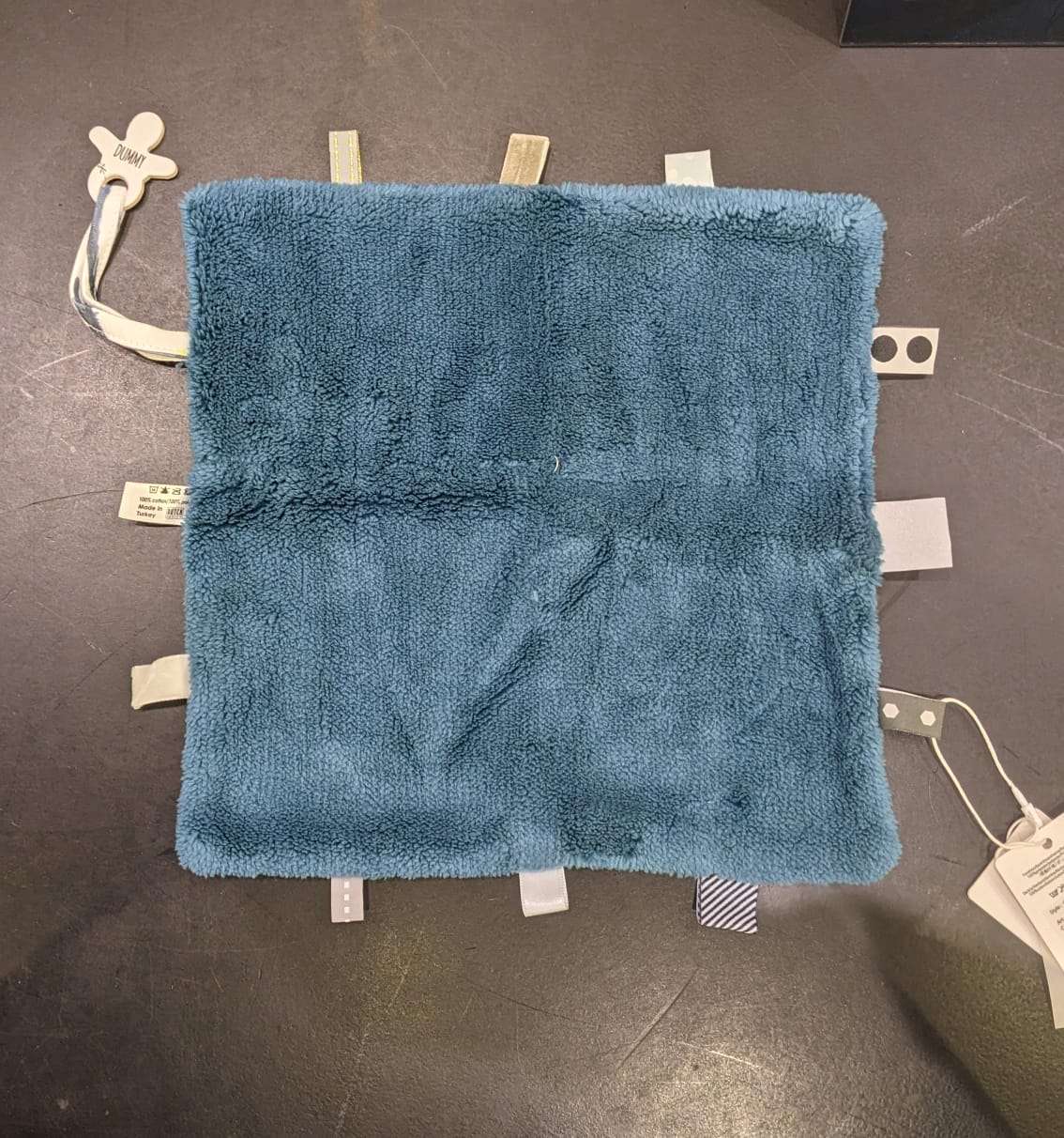 Snoozebaby - Comfort Toy with 12 Labels - 25 x 25cm - Blue - Image 2