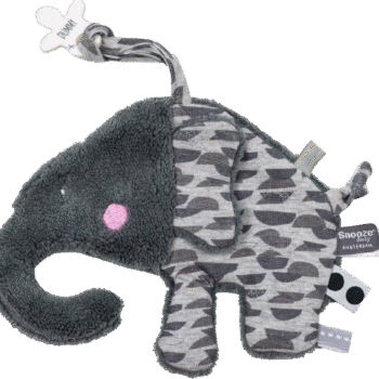 Snoozebaby - Pacifier Cuddly Toy - Elly Elephant - Frost Gray