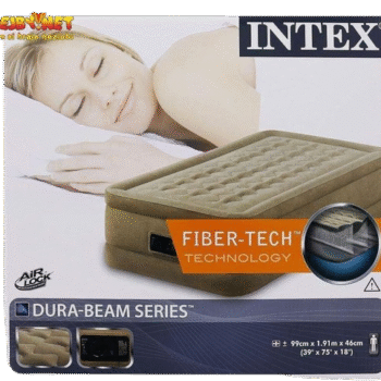 Intex - Twin Ultra Plush Airbed with Fiber-Tech