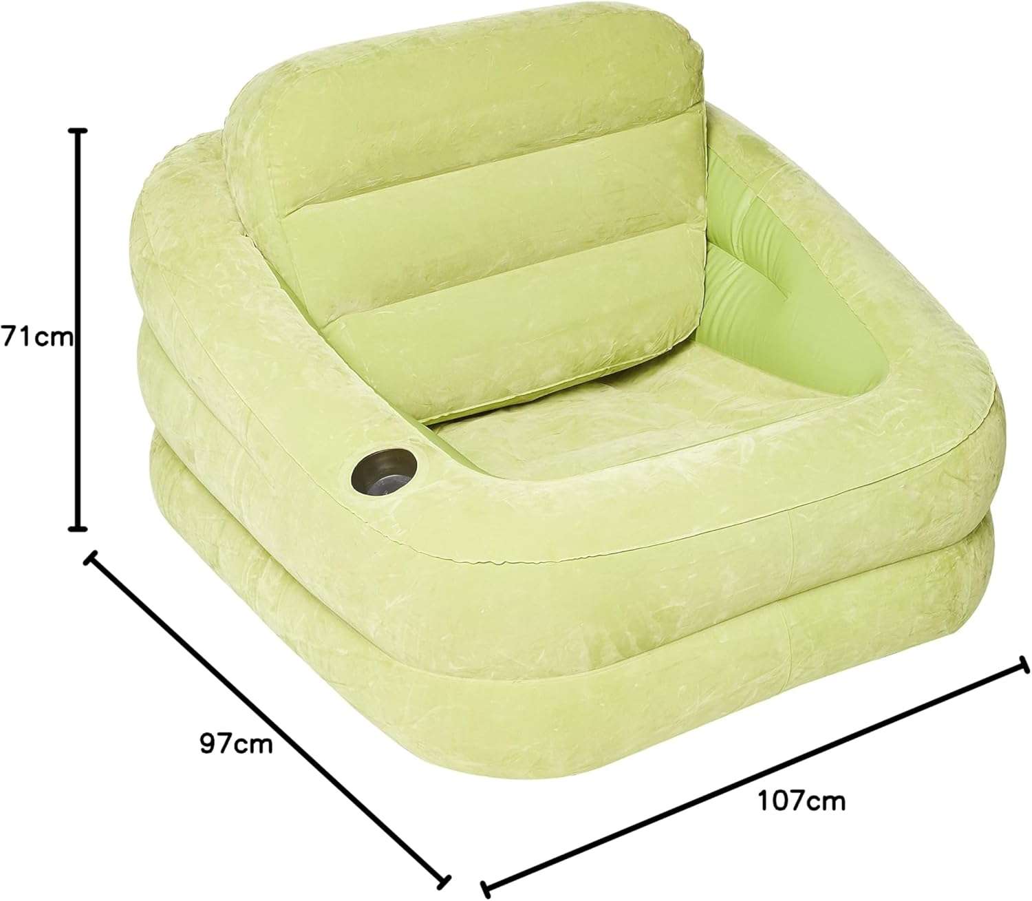 Intex - Accent Chair With Cup Holder - Green - Image 4