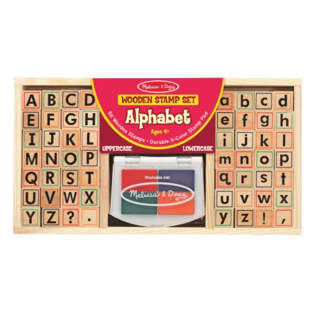 Melissa & Doug - Wooden Alphabet Stamp Set