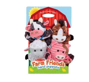Melissa & Doug - Farm Friends Hand Puppets (Set of 4)