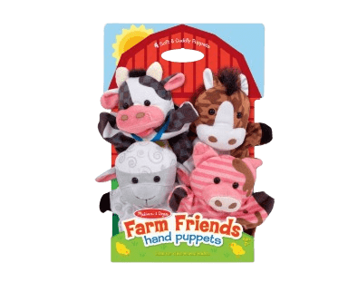 Melissa & Doug - Farm Friends Hand Puppets (Set of 4)