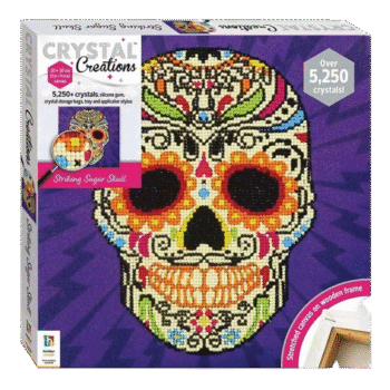 Hinkler Make Yor Own Crystal Creations Sugar Skull Canvas Kit