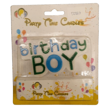 Party Candle - B-day Blue - Birthday Boy
