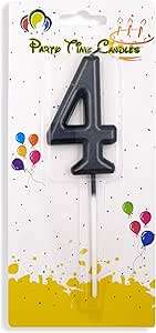 PARTY TIME - Black Number Candles - From Numbers 0 To 9 - Image 6