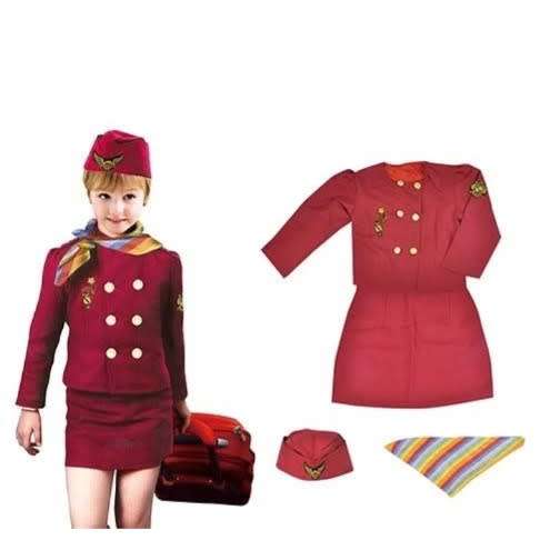 Kids Air Hostess Costume - Image 7