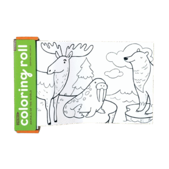 Mudpuppy - Animals of The World Mini Coloring Roll - (Buy 1 Get 1 Free)