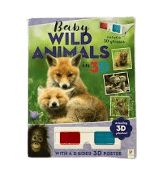 Animal Book with 3D Glasses - Baby Wild Animals
