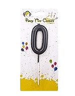 PARTY TIME - Black Number Candles - From Numbers 0 To 9