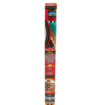 Melissa Doug - Round the Speedway Race Track Rug With 4 Race Cars - (39 x 36 inches)