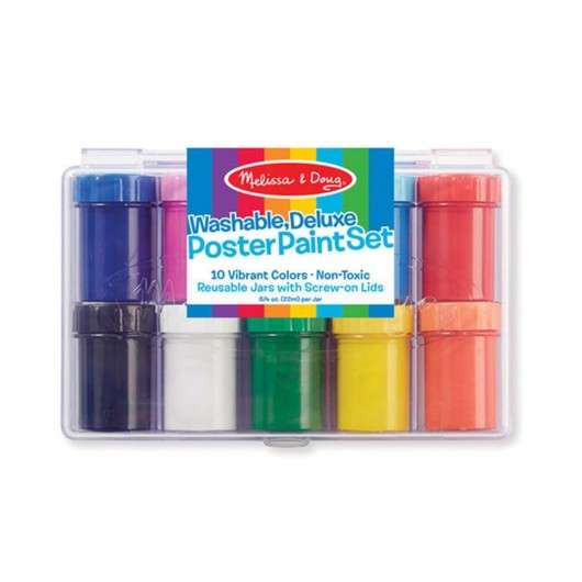 Melissa & Doug - Deluxe Poster Paint Set (10 colors) - Image 3