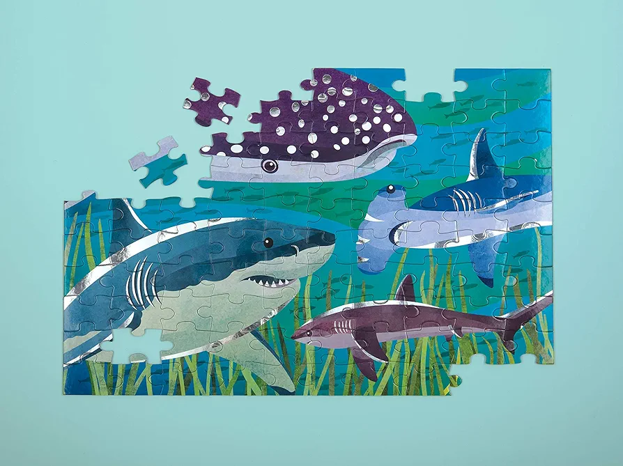 Mudpuppy - Foil Puzzle - Sharks - Image 2