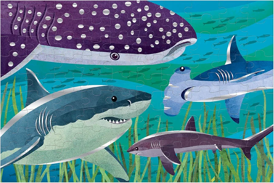 Mudpuppy - Foil Puzzle - Sharks - Image 5