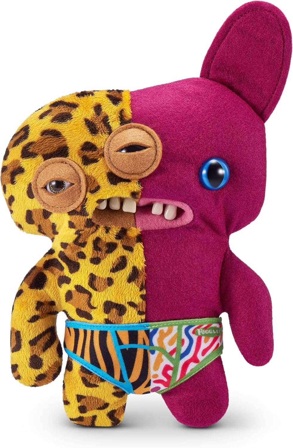 Zuru - Fuggler Misfit Monsters 23 cm Series 1 Funny Ugly Monster Plush Toy (Annoyed Alien & Reeko Leopard & Burgandy) - Image 2