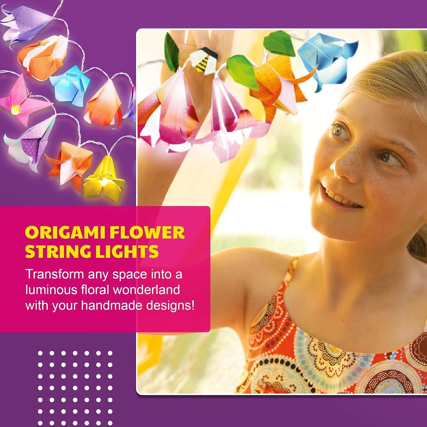 4M Kidzmaker Origami Flower Lights Kit - Image 3