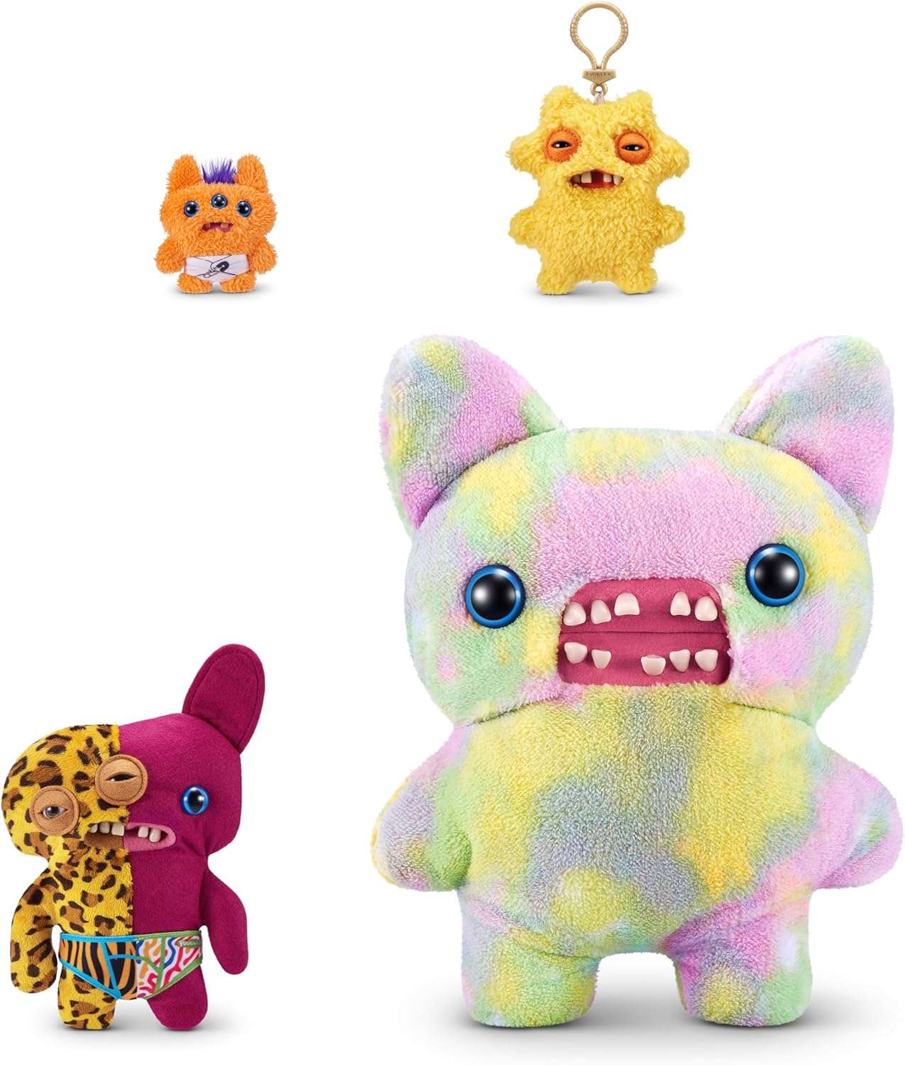 Zuru - Fuggler Misfit Monsters 23 cm Series 1 Funny Ugly Monster Plush Toy (Annoyed Alien & Reeko Leopard & Burgandy) - Image 4