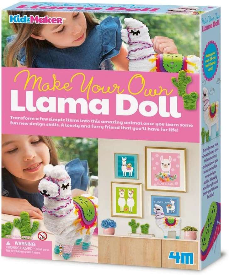 4M KidzMaker - Make Your Own Llama Doll - 04755 - Image 4