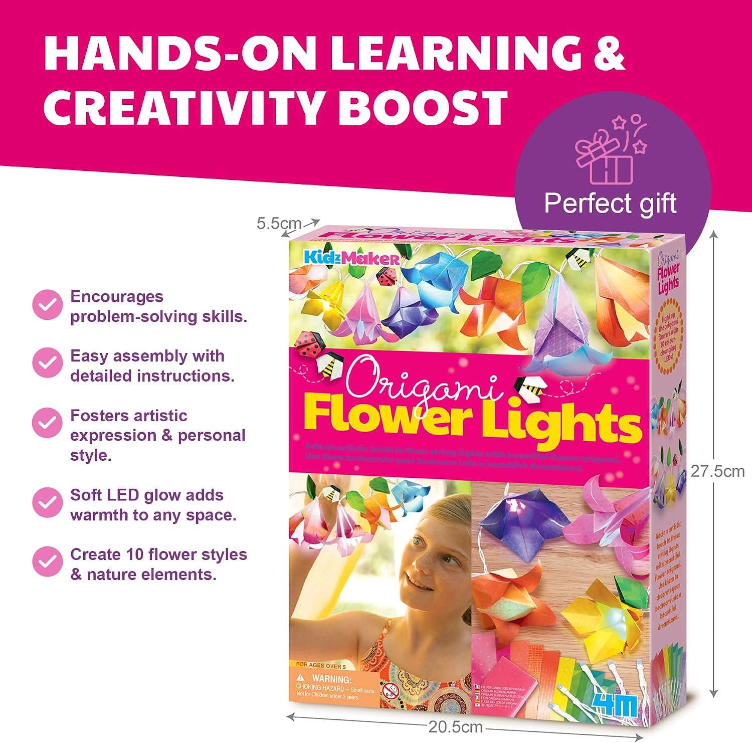 4M Kidzmaker Origami Flower Lights Kit - Image 7