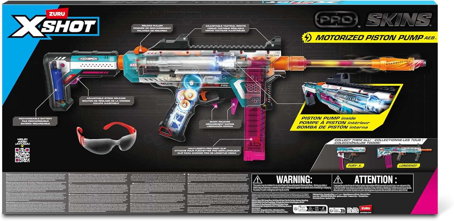 Zuru X Shot - Pro S1 Motor Blaster - 36821 - 40 Air Pocket Technology Half Darts by ZURU, Motorized Dart Blaster Outdoor Toy for Boys and Girls, Teens and Adults Aged 14+ - Image 8