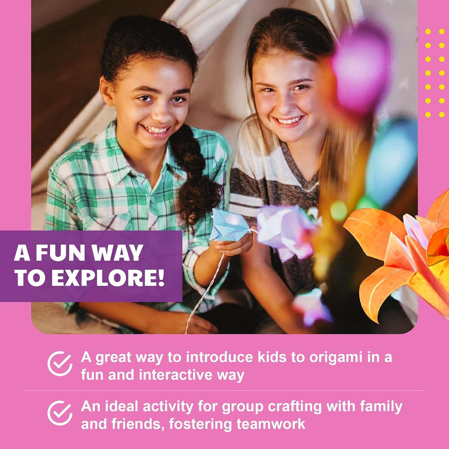 4M Kidzmaker Origami Flower Lights Kit - Image 8