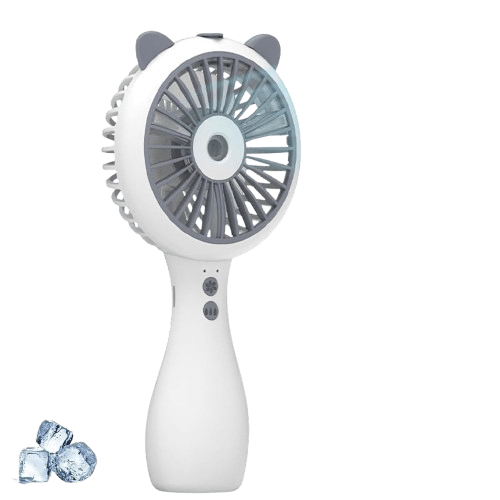 Portable Handheld Misting Fan - Outdoor Fans for Patios with Water Mist - 3 Speed Rechargeable - Foldable