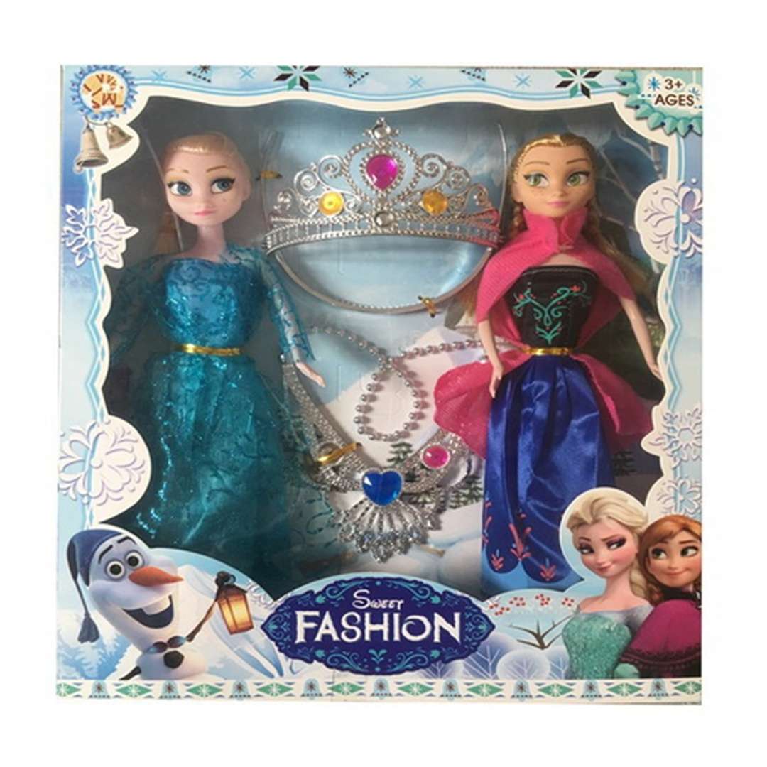 Frozen Dolls Sweet Fashion 2 Dolls with Crown